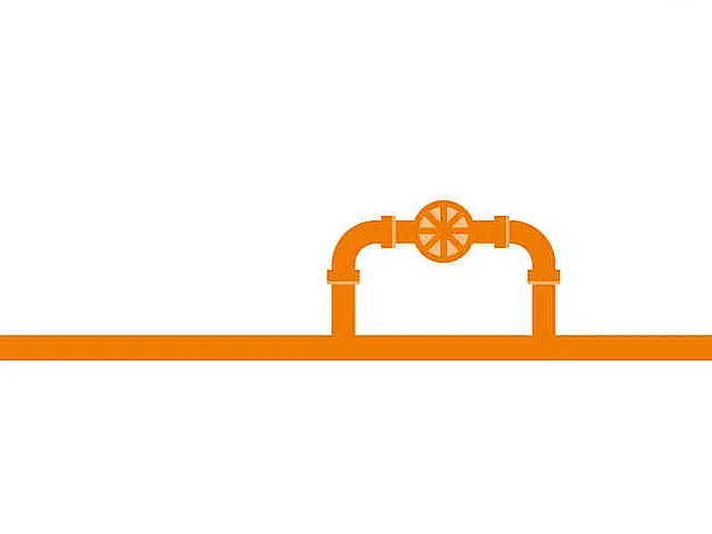 Grafik eines orangenen Erdgasrohrs