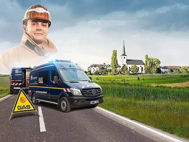 Recruiting-Banner von NBB zur Suche von engagierten Vertragsinstallationsunternehmen, das Installateure im Einsatz zeigt