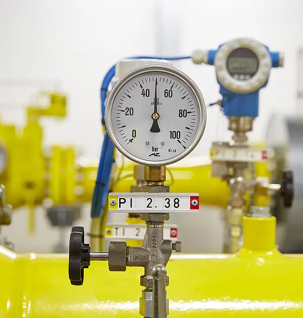 Druckmesser Übernahmestation